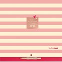 Matilda Moo Striped Pink Wall Planner 2025