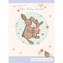 New Baby Card - Bunny (Baby Sister)