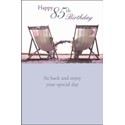 Age To Celebrate Card - 85 Deckchairs