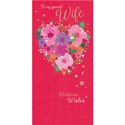 Christmas Card (Single) - Wife 'Floral Heart'
