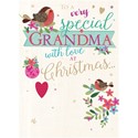 Christmas Card (Single) - Grandma 'Robins & Text'