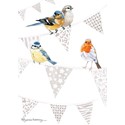 Mini Notecard Pack (5 Cards) - Birds & Bunting