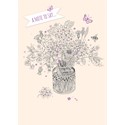Mini Notecard Pack (5 Cards) - Floral Vase