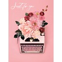 Floral Birthday Card - Pretty Typewriter