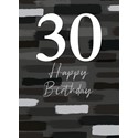Age To Celebrate Card - 30 - Brushstrokes