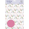 Gift Wrap & Tags - Fizz & Confetti (2 Sheets & 2 Tags)