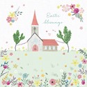 Easter 5 Card Pack - Floral Church