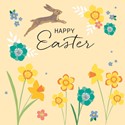 Easter 5 Card Pack - Easter Bunny & Flowers