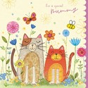 Mother's Day Card - Stitched Cats