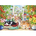Greenhouse Cats - 1000 Piece Jigsaw Puzzle