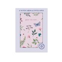 Mini Notecard Pack (6 Cards) - Floral Butterflies