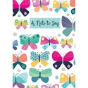 Mini Notecard Pack (6 Cards) - Colourful Butterflies