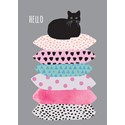 Mini Notecard Pack (6 Cards) - Cat & Cushions