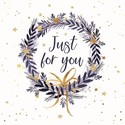 Christmas Card (Single) - Just For You - Wreath