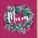 Christmas Card (Single) - Mum - Wreath