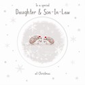 Christmas Card (Single) - Daughter & Son-In-Law - Hedgehogs