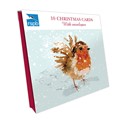 Robin Flutter - RSPB Small Square Christmas 10 Card Pack