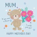 Mother's Day Card - Teddy Flowers
