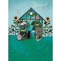 Lantern Lights Card Collection - Cat In Greenhouse