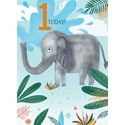 Party Time Card - Elephant (Age 1)