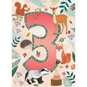 Party Time Card - Woodland Animals (Age 3)