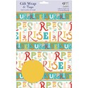 Gift Wrap & Tags - Surprise Text (2 Sheets & 2 Tags)