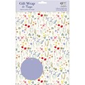 Gift Wrap & Tags - Ditsy Floral (2 Sheets & 2 Tags)