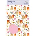 Gift Wrap & Tags - Stitched Cats (2 Sheets & 2 Tags)