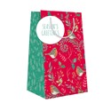Xmas Gift Bag (Small) - Wintery Robins