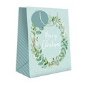 Xmas Gift Bag (Medium) - Mistletoe Wreath