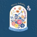 Blue Willow Card Collection - Floral Terrarium