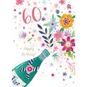 Age to Celebrate Card - 60 - Floral Bottle