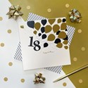 Age to Celebrate Card - 18 - Gold Balloons