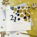Age to Celebrate Card - 21 - Gold Balloons