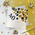 Age to Celebrate Card - 40 - Gold Balloons