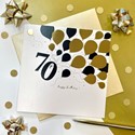 Age to Celebrate Card - 70 - Gold Balloons