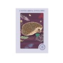RSPB Beyond The Hedgerow Stationery - Mini Notecard Pack (6 Cards) - Peeping Hedgehog