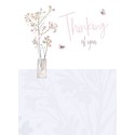 Thinking Of You Card - Vase of Flowers