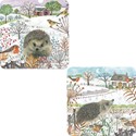 Luxury Christmas Card Pack - Country Hedgehogs