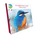 [Pre-Order] Kingfisher in Snow - RSPB Small Square Christmas 10 Card Pack