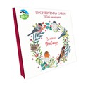 [Pre-Order] Bird Wreath - RSPB Small Square Christmas 10 Card Pack
