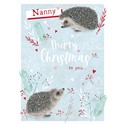 [Pre-Order] Christmas Card (Single) - Nanny - Hedgehogs & Berries