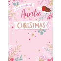 [Pre-Order] Christmas Card (Single) - Auntie - Typographic Robin