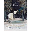 [Pre-Order] Christmas Card (Single) - Nephew - Polar Bear In Woods