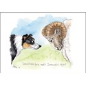 Alisons Animals Card - The irresistible force meets? (Splimple - 150x210mm)