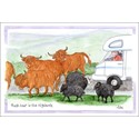 Alisons Animals Card - Rush hour in the Highlands (Splimple - 150x210mm)
