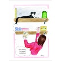 Alisons Animals Card - I'm shelf isolating (Splimple - 150x210mm)