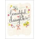New Baby Card - Butterflies & Bows (Daughter)