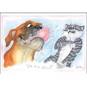 Alisons Animals Card - Give us a kiss (Splimple - 150x210mm)