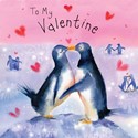 Valentines Day Card - Penguins (Open)